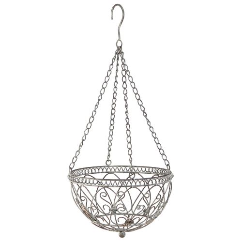 Product Hanging basket metal flower basket antique look Ø25cm H56cm