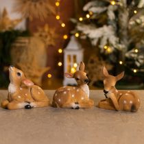 Product Deer decoration fawn figure lying table decoration 13×6.5×12cm 3pcs