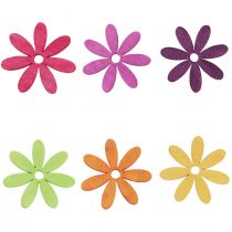 Product Scatter decoration wood flowers table decoration summer colorful Ø4cm 72pcs