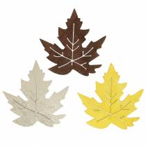 Product Scattered maple leaves yellow, brown, platinum Assorted 4cm 72pcs