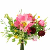 Product Decorative bouquet Cosmea and snowball in a bunch Artificial pink Assorted H18cm