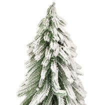 Product Decorative Christmas tree snow-covered base with bark Ø20cm H50cm