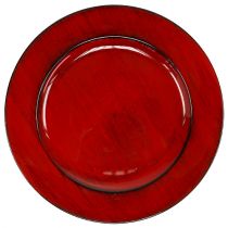 Product Decorative plate plastic Ø28cm red-black