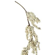 Product Decorative branch snowberries winter garland cream 130cm
