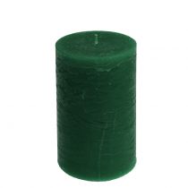 Product Solid coloured candles dark green 85x150mm 2pcs