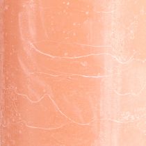 Product Solid coloured pillar candles in peach 85x200mm 2 pcs