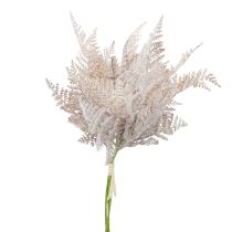 Product Artificial Flower Bouquet Artificial Fern White 72cm Brown 3pcs
