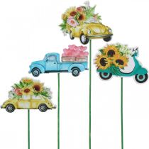 Product Garden stake car, gift decoration driving license L24/24.5cm 16pcs