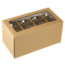 Product Glass Christmas baubles, iridescent, clear, 7.5cm, 12 pieces