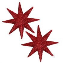 Product Glitter star red Ø10cm 12pcs