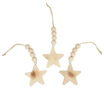 Product Wooden star decoration decorative hanger wood star decoration burned 8×8×1cm