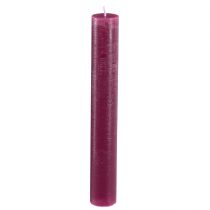 Product Candles dyed in Berry Taper candles 34x240mm 4 pcs