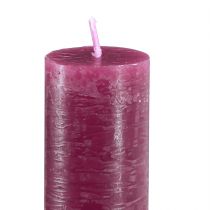 Product Candles dyed in Berry Taper candles 34x240mm 4 pcs