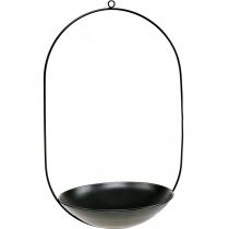 Product Decorative bowl to hang black metal ring Scandi decoration 28 × 54cm