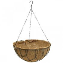 Product Hanging basket, plant bowl made of coconut fiber metal natural, black H20.5cm Ø40.5cm