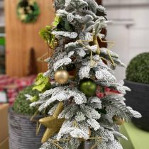 Product Artificial Christmas Tree Slim Snow Covered Winter Decoration H180cm