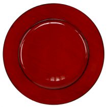 Product Plastic plate Ø33cm red-black