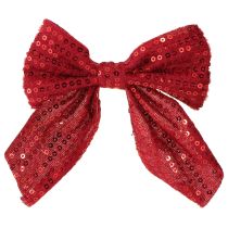 Product Red velvet bows gift bows sequins 12cm 4pcs