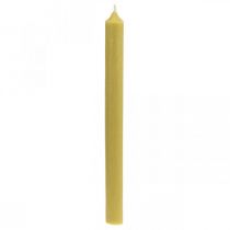 Product Rustic Candles Tall Taper Candles Solid Colored Yellow 350/28mm 4pcs