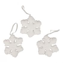 Snowflake decoration snow winter decoration for hanging Ø7cm