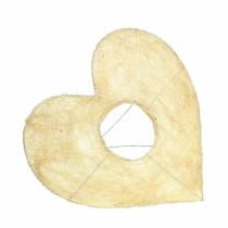 Product Sisal Cuffs Heart Bleached 16cm 10p