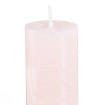 Product Taper candles light pink solid coloured candles pink 34x240mm 4 pcs