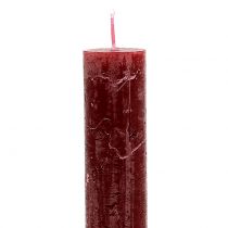 Product Taper candles dyed dark red 34mm x 240mm 4pcs