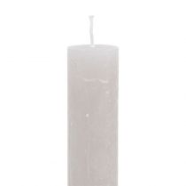 Product Taper candles dyed grey 34mm x 240mm 4pcs