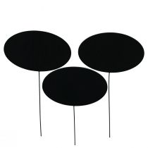 Product Decorative board black oval decorative plug wood 10×6cm 12pcs