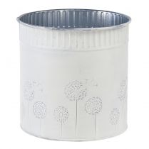 Product Planter Dandelions Metal Flowerpot White Ø15.5cm H15.5cm