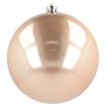 Product Christmas Tree Bauble Rose gold Shatter-proof plastic Ø14cm