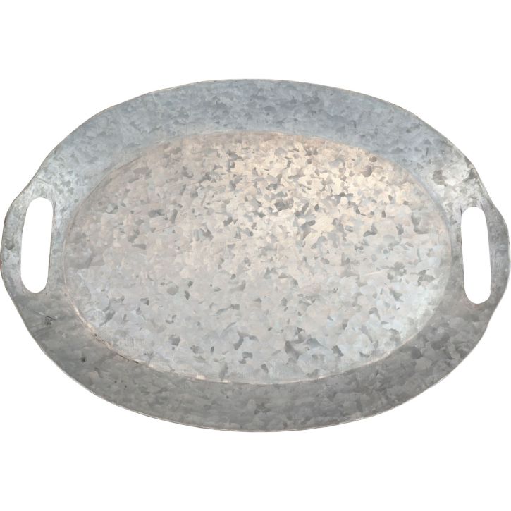 Product Decorative tray oval metal tray zinc tray 47×34×3cm