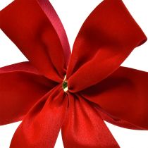 Product Decorative bow red velvet bow 4cm wide Christmas bow for outdoors 15×18cm 10pcs