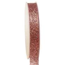 Product Glitter ribbon in pink decorative ribbon glitter W15mm L18m