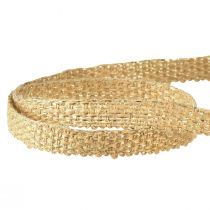 Product Jute ribbon rustic decorative ribbon jute natural gold 12mm 10m