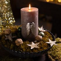 Product Candle pins Christmas angel wings silver 4×7cm 4 pcs