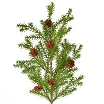 Product Artificial coniferous branches – pine branches with cones green 48cm 3pcs