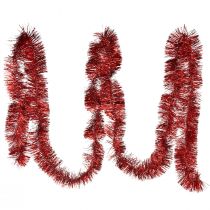 Product Festive Red Tinsel Garland 270cm – Shiny and vibrant, perfect for Christmas and holiday decorations