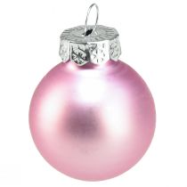 Product Mini Christmas tree balls glass light purple Ø2.5cm 22pcs