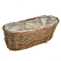 Product Plant basket oval vine natural plant bowl L30cm