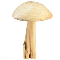 Natural mushroom sculpture made of elm wood – Rustic design, 37 cm – Stylish garden and interior decoration