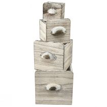 Product Wooden drawer boxes with handle – Stylish and functional storage solution – Set of 4