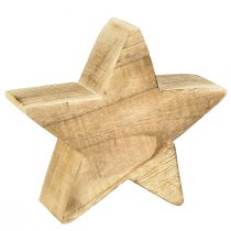 Product Rustic decorative star made of Paulownia wood – Natural wood look, 25x8 cm – Versatile room decoration