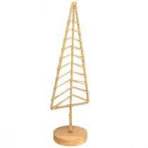 Product Christmas tree decoration stand metal wood natural H39cm 2pcs