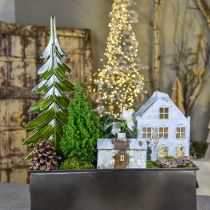 Product Christmas tree wood decoration gloss green 22.5x5x50cm