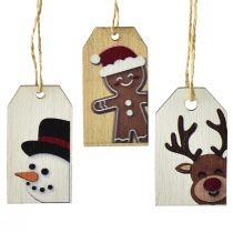 Christmas tags gift tags Christmas 6cm 6pcs