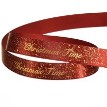 Product Christmas Ribbon Christmas Time Band Red Gold 15mm 20m