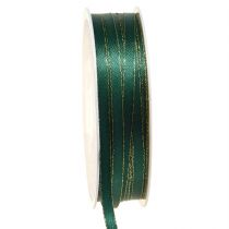 Product Christmas ribbon decorative ribbon in green and gold W6mm L50m