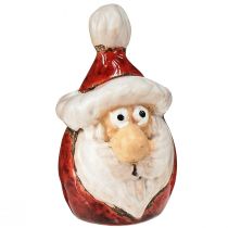 Product Ceramic Santa Claus figure, red, 7cm – Festive Christmas decoration – 6 pieces