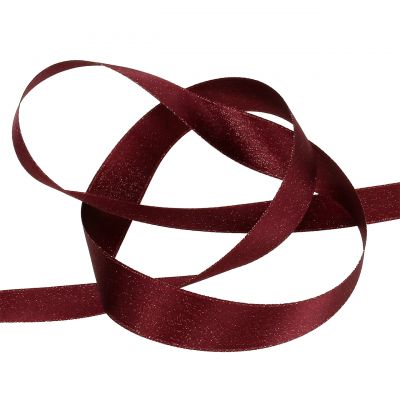 dark red satin ribbon